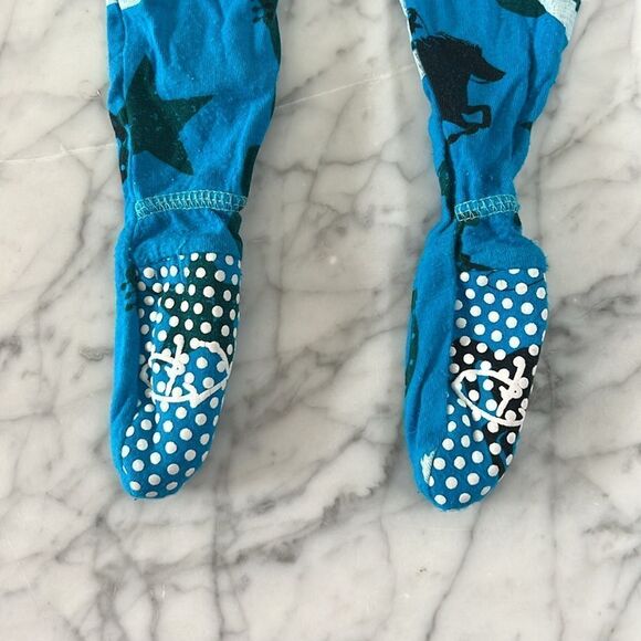 Kickee Pants Western Cowboy Print Footed Pajamas Sz 0-3 Mo - Picture 5 of 6